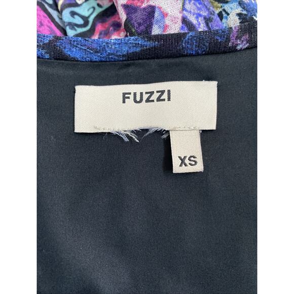 FUZZI Floral Patchwork Sleeveless Midi Dress Tulle V Neck A Line Fit Fla… - Picture 10 of 11